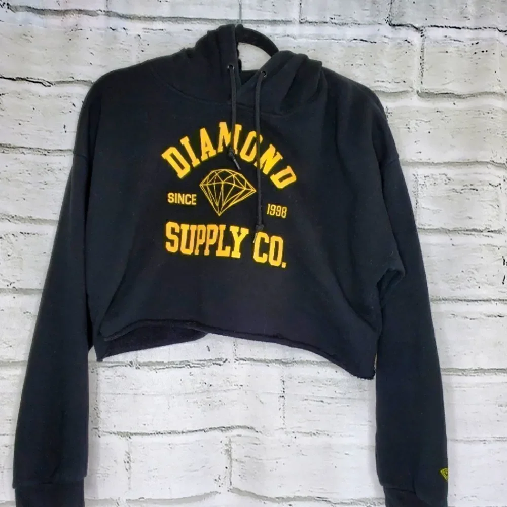 Diamond supply Co. Crop top sweatshirt hoodie M